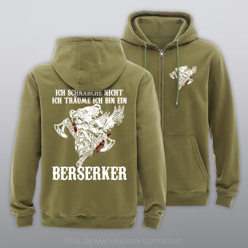 Maturelion ICH SCHNARCHE NICHT Reißverschluss Hoodie