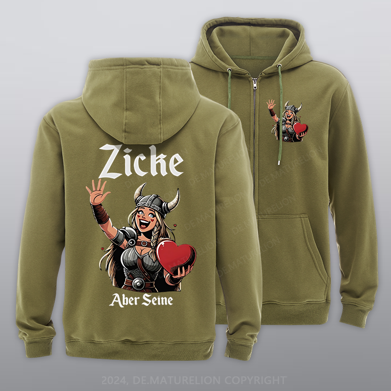 Maturelion Zicke aber seine Reißverschluss Hoodie