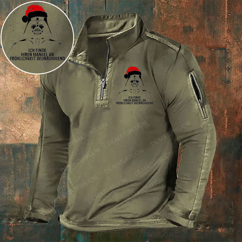 Ich finde Ihren Mangel an Fröhlichkeit beunruhigend Reißverschluss Polo Shirt