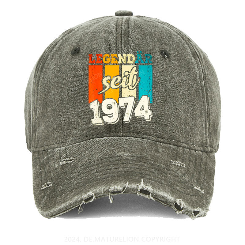 Personalisiert Jahr Legendär Seit... Gewaschene Vintage Cap