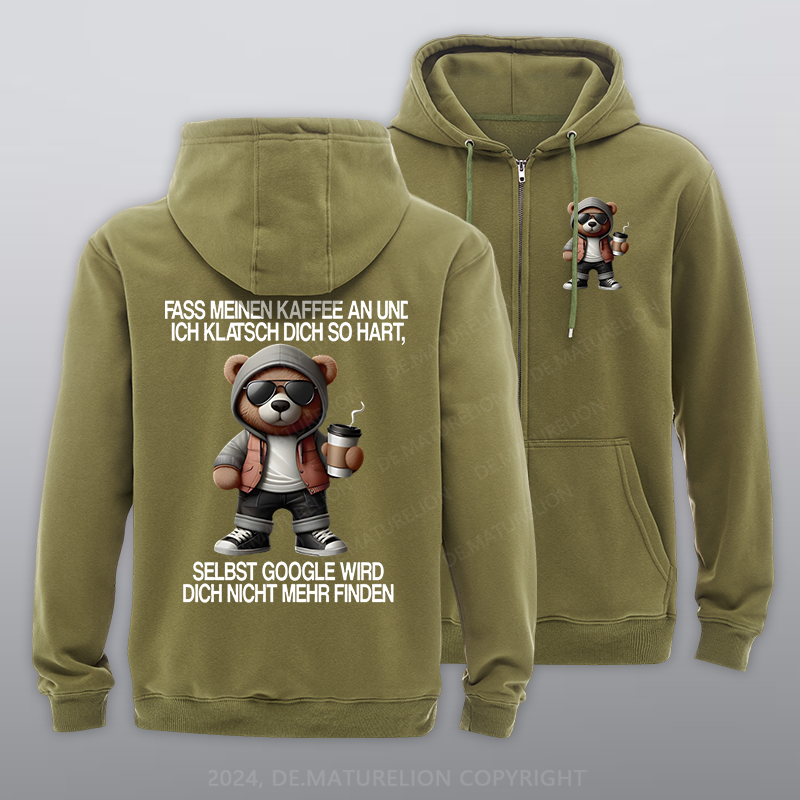 Maturelion Google Teddy Reißverschluss Hoodie