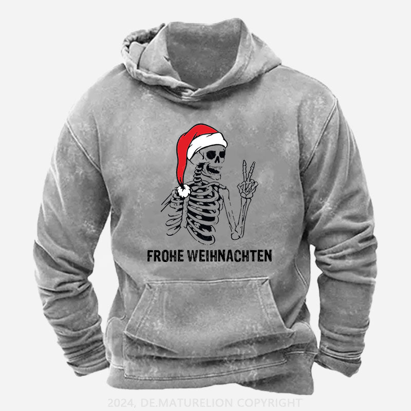 Weihnachten Schädel Hoodie