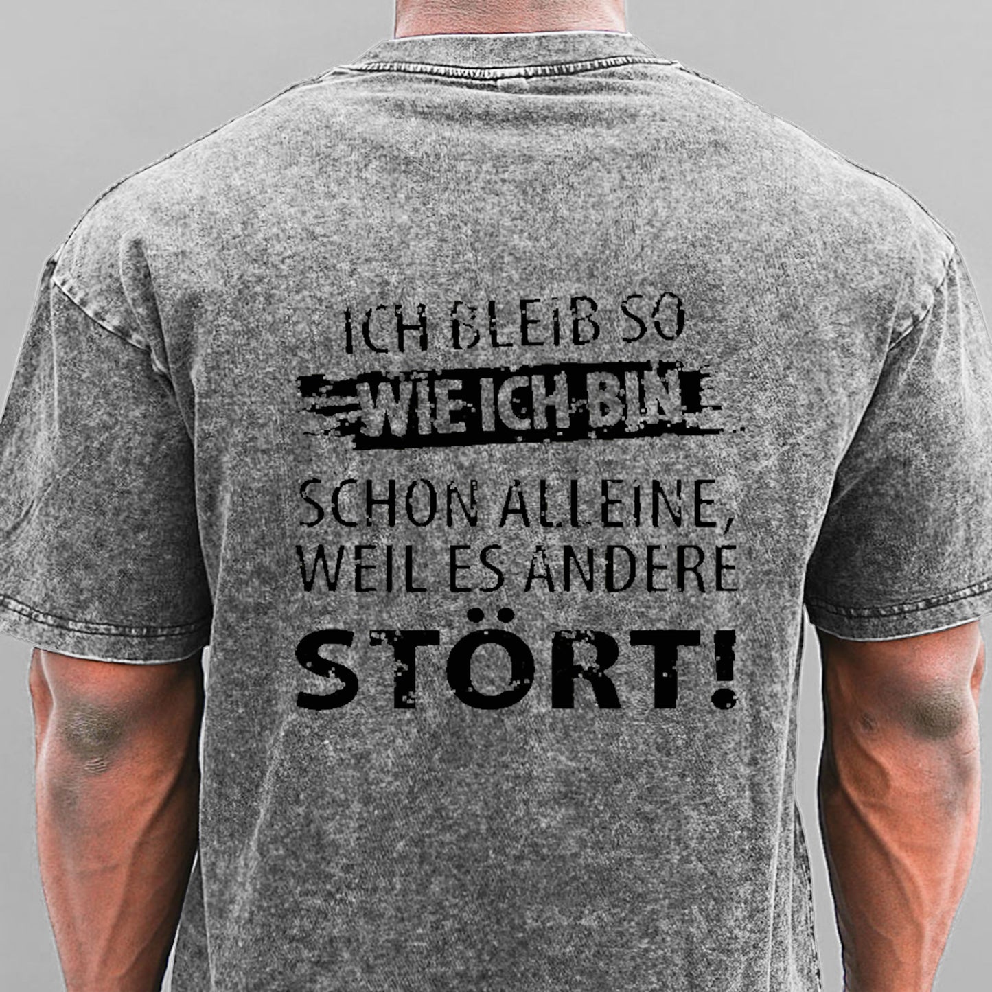 Ich Bleib So Wie Ich Bin Schon Alleine, Weil Es Andere Stört Gewaschene Vintage T-Shirt
