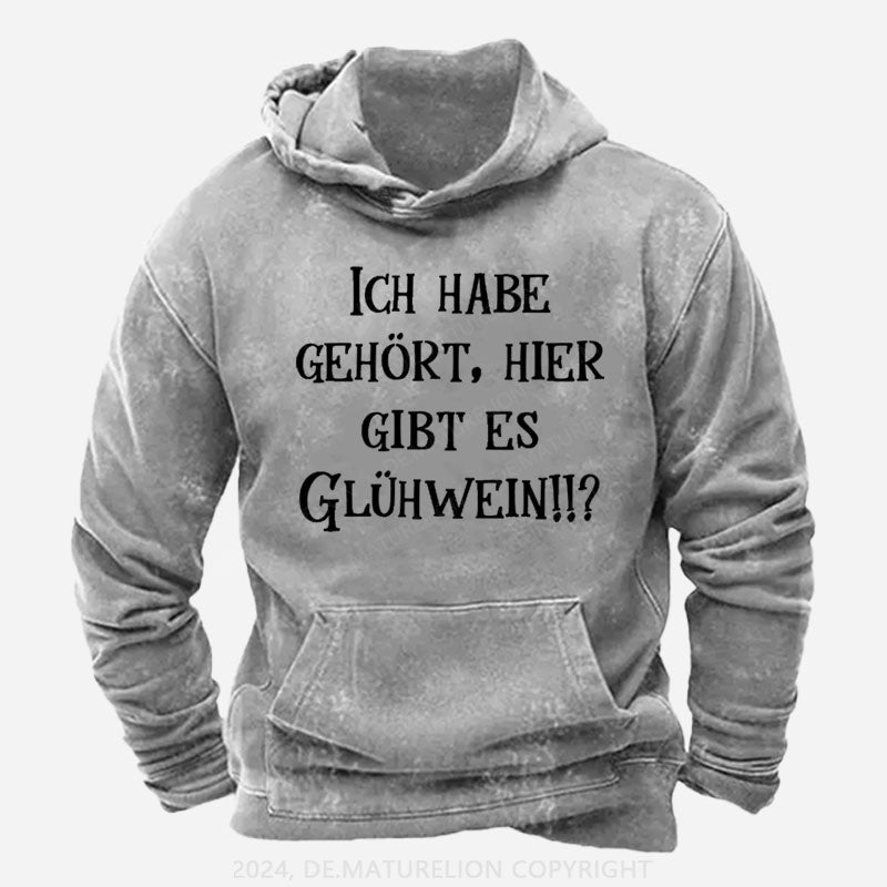 Glühwein trinken Weihnachtsmarkt Weihnachtsfeier Hoodie