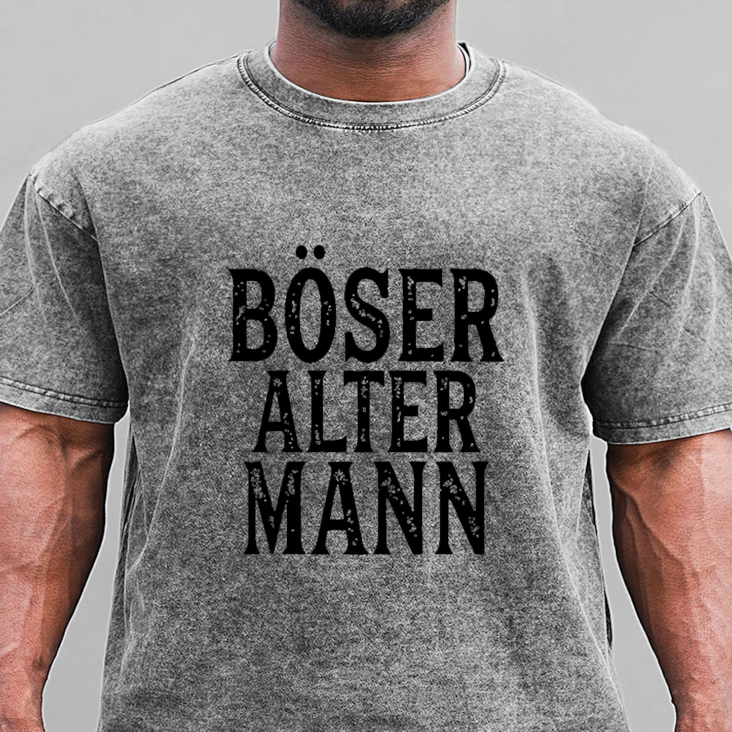 Böser Alter Mann Gewaschene Vintage T-Shirt