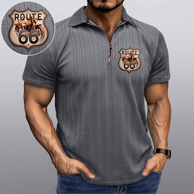 Maturelion Route 66 Kragen T-Shirt