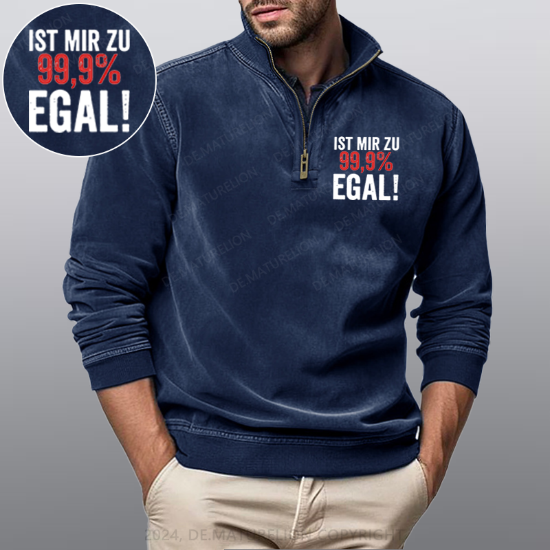 Maturelion Ist Mir Zu 99,9% Egal Stehkragen Poloshirt