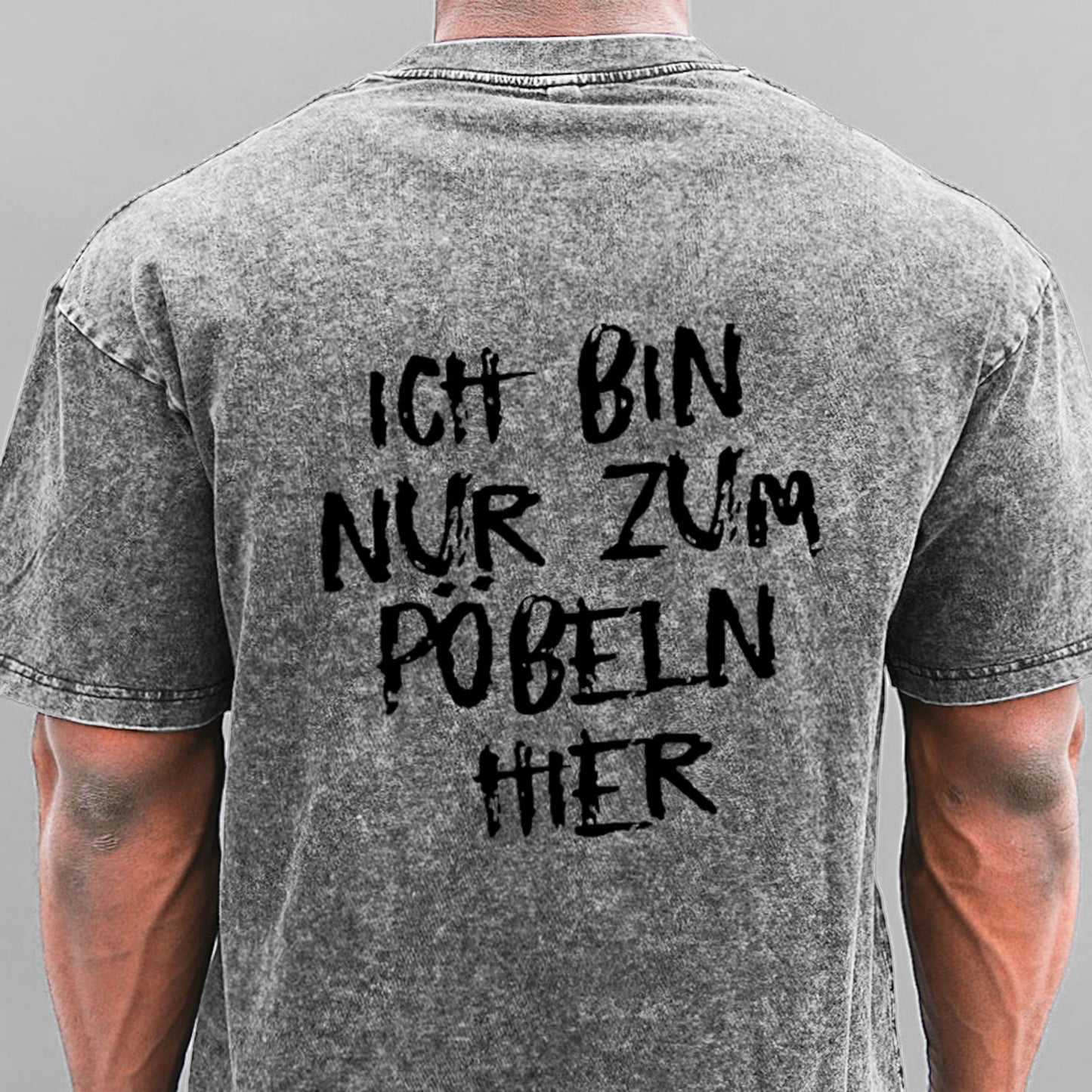 Ich Bin Nur Zum Pöbeln Hier Gewaschene Vintage T-Shirt