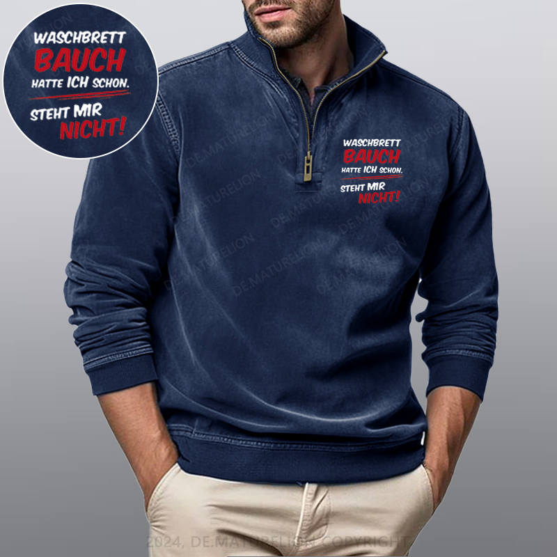 Maturelion Waschbrett Bauch Hatte Ich Schon Steht Mir Nicht Stehkragen Poloshirt