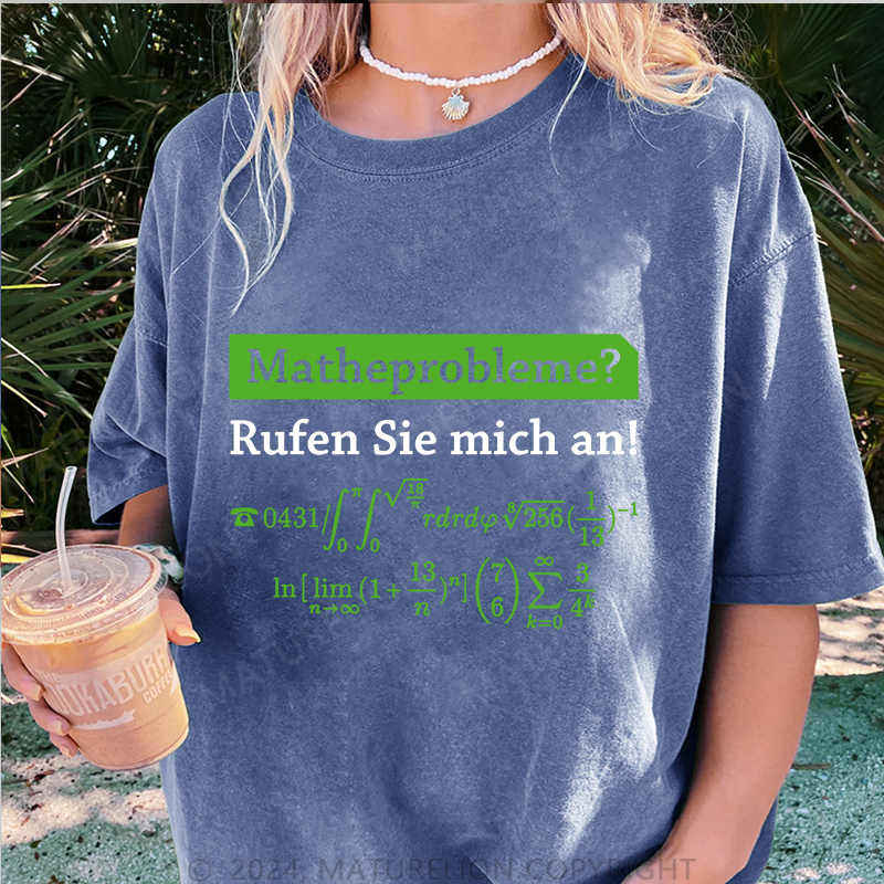 Maturelion Matheprobleme Damen Gewaschene Vintage T-Shirt