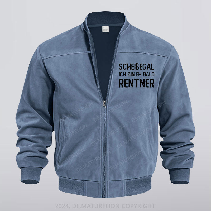 Maturelion Scheißegal Ich Bin Eh Bald Rentner Einfarbige Reißverschluss Jacke