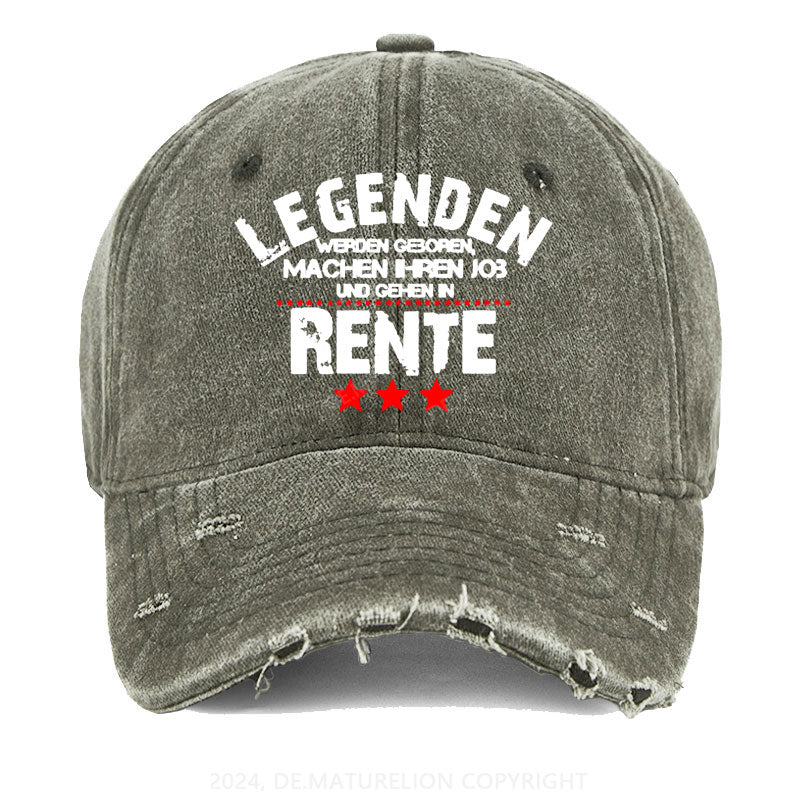 Legenden Werden Geboren Machen Ihren Job Und Gehen In Rente Gewaschene Vintage Cap