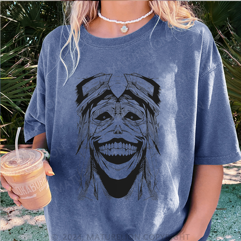 Maturelion Solo Damen Gewaschene Vintage T-Shirt