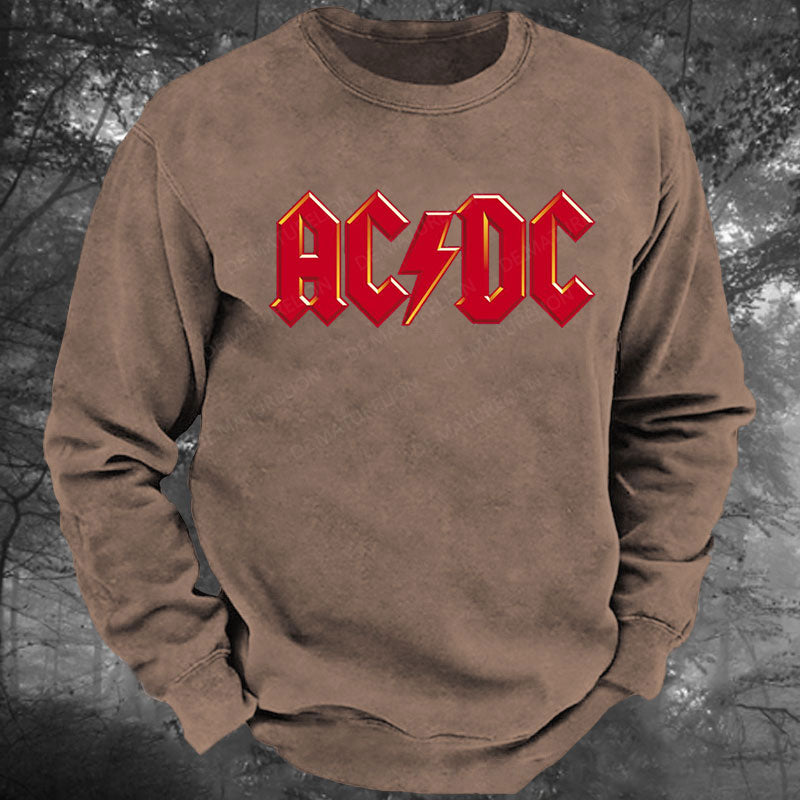 ACDC Rockmusik Rock Band Gewaschenes Sweatshirt
