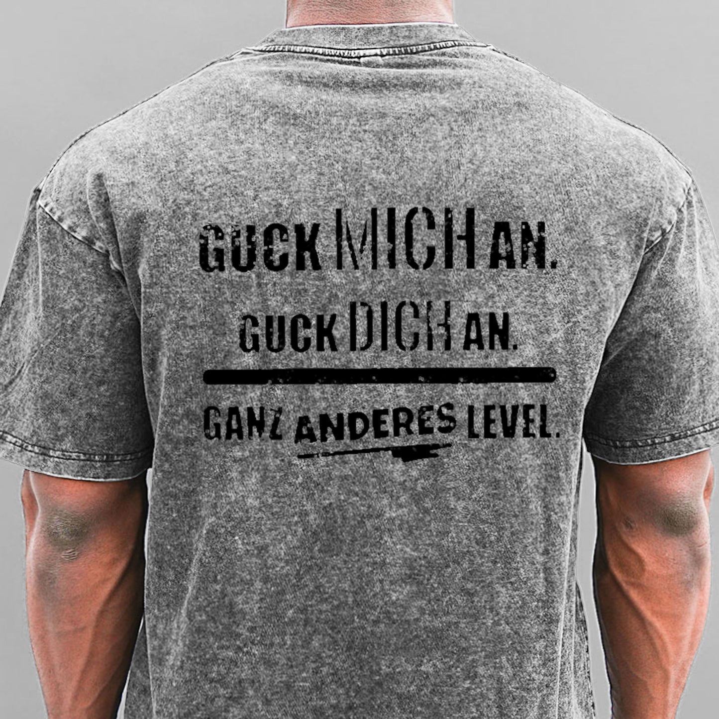 Guck Mich An Guck Dich An Ganz Anderes Level Gewaschene Vintage T-Shirt