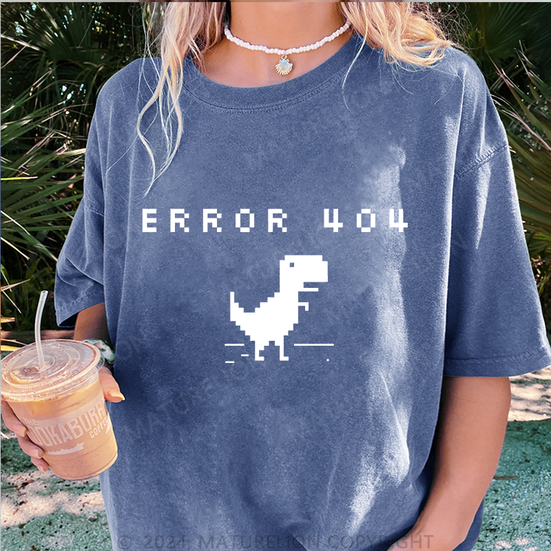 Maturelion Error 404 Damen Gewaschene Vintage T-Shirt