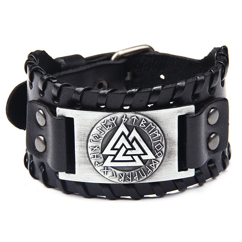 Breites Lederarmband Geflochtenes Armband aus Rindsleder beliebtes Armband