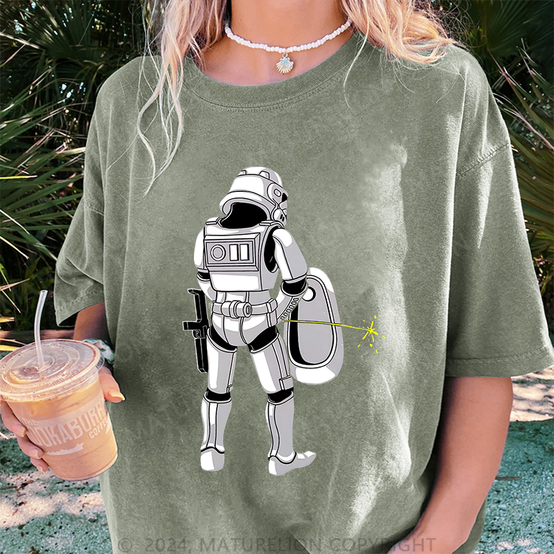 Maturelion Lustig Damen Gewaschene Vintage T-Shirt