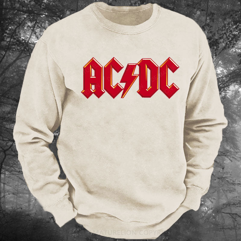 ACDC Rockmusik Rock Band Gewaschenes Sweatshirt