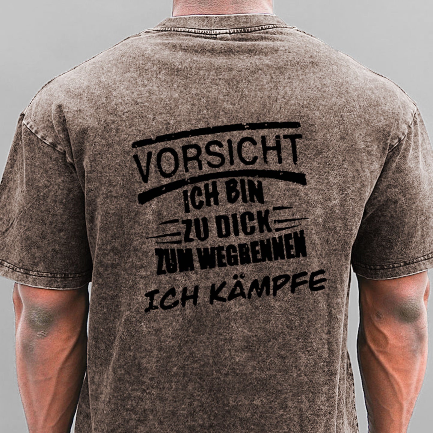 Vorsicht Ich Bin Zu Dig Zum Wegrennen Ich Kämpfe Gewaschene Vintage T-Shirt