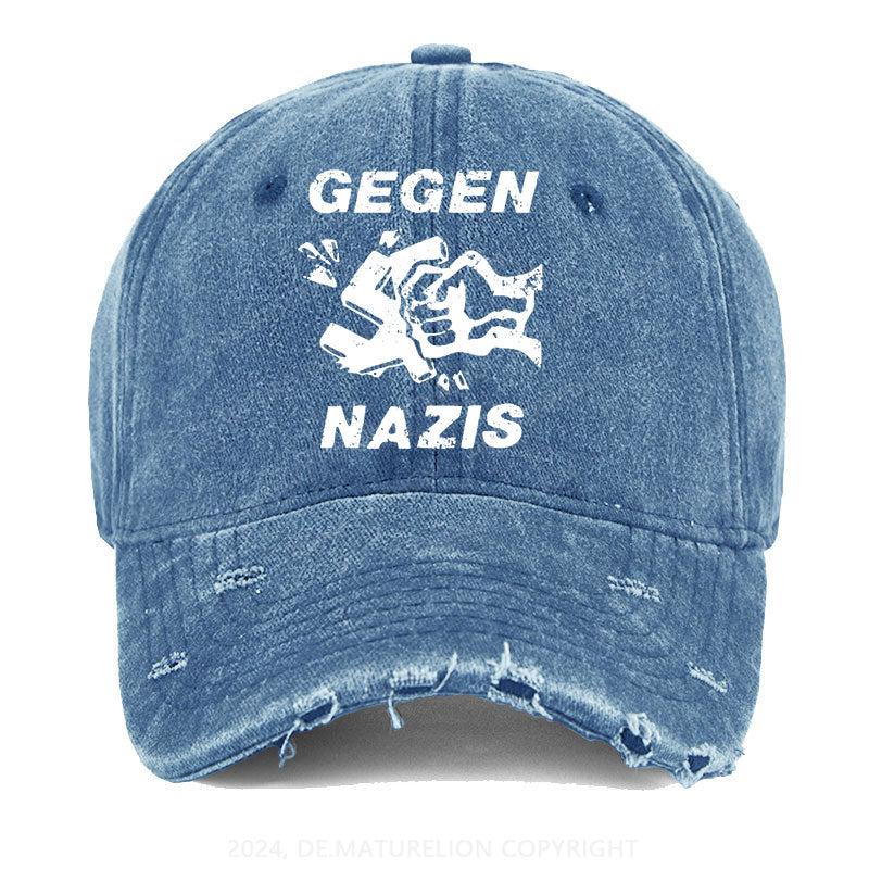 Gegen Nazis Gewaschene Vintage Cap