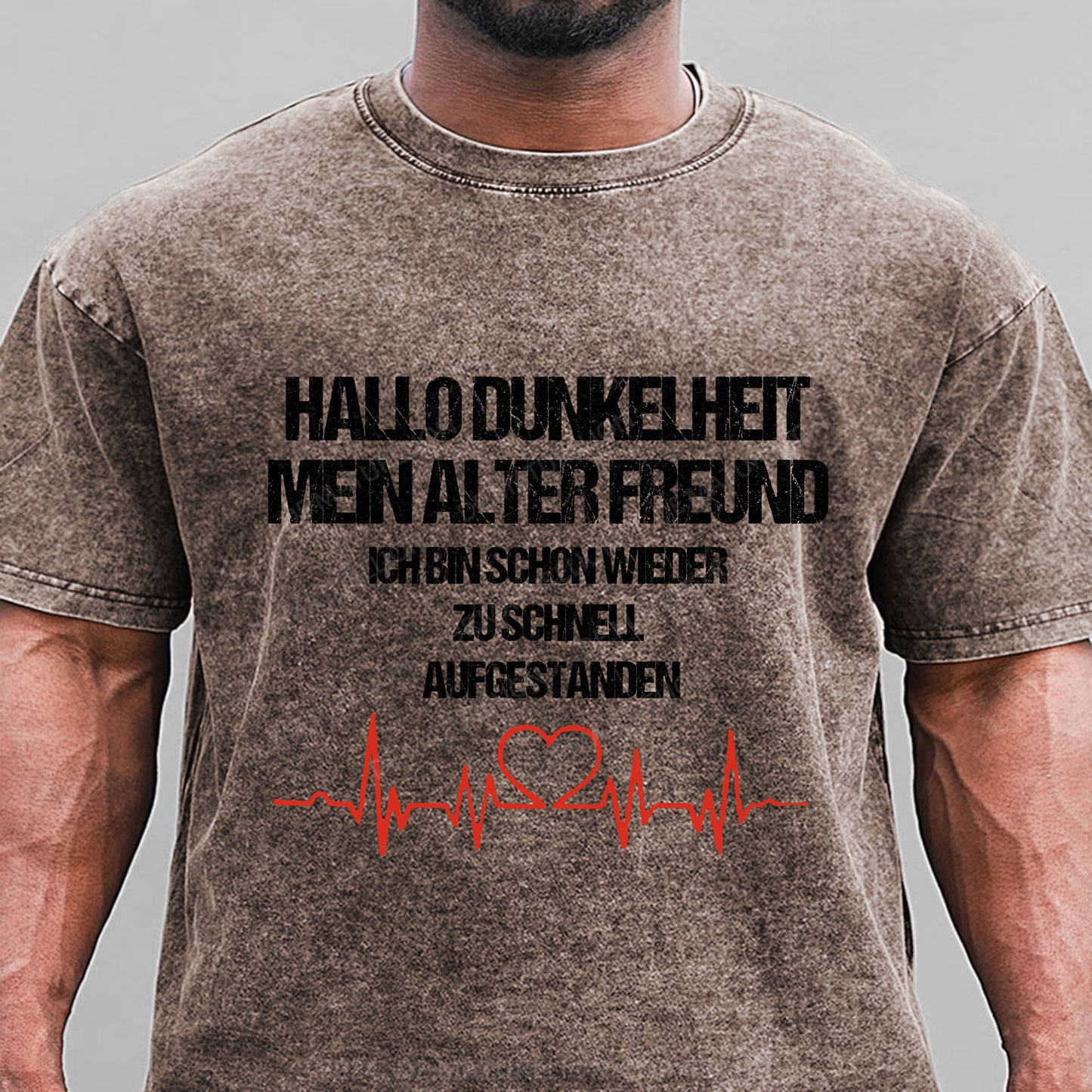 Hallo Dunkelheit, mein alter Freund, ich bin schon wieder zu schnell aufgestanden Gewaschene Vintage T-ShirtGewaschene Vintage T-Shirt