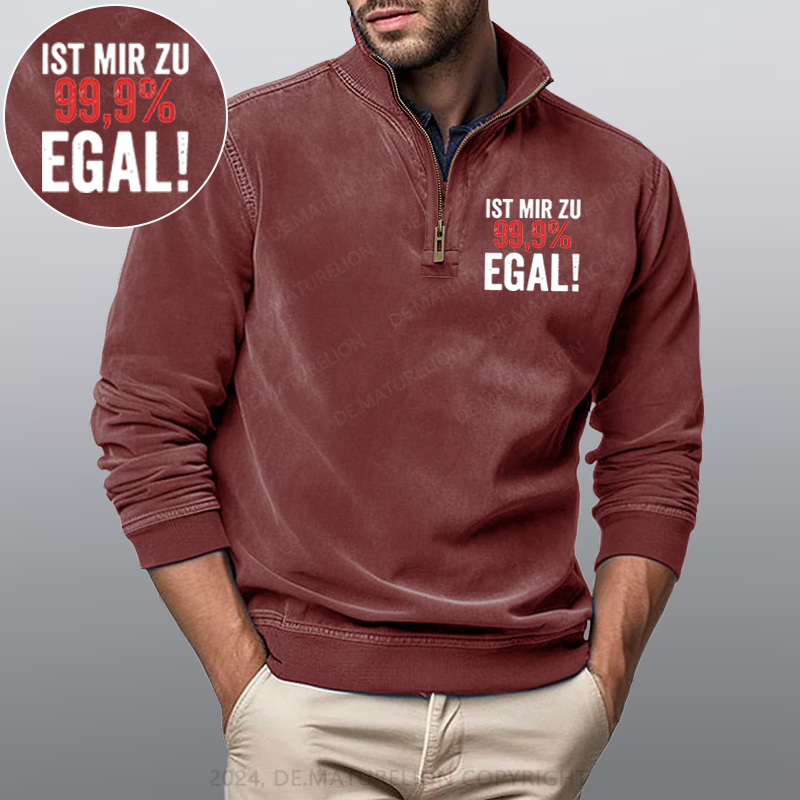 Maturelion Ist Mir Zu 99,9% Egal Stehkragen Poloshirt