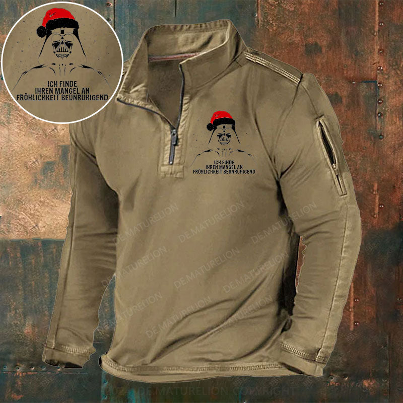 Ich finde Ihren Mangel an Fröhlichkeit beunruhigend Reißverschluss Polo Shirt