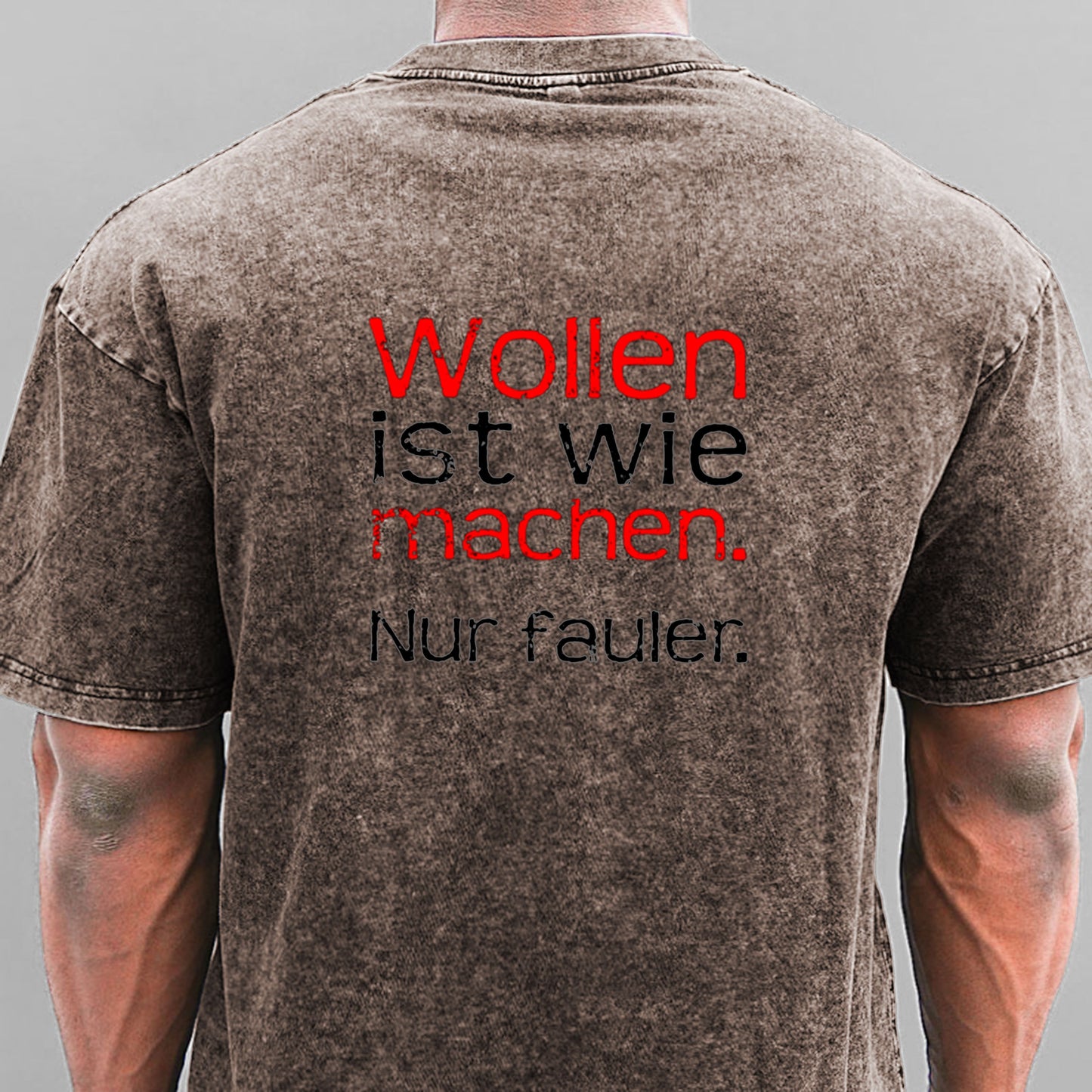 Wollen Ist Wie Machen Nur Fauler Gewaschene Vintage T-Shirt
