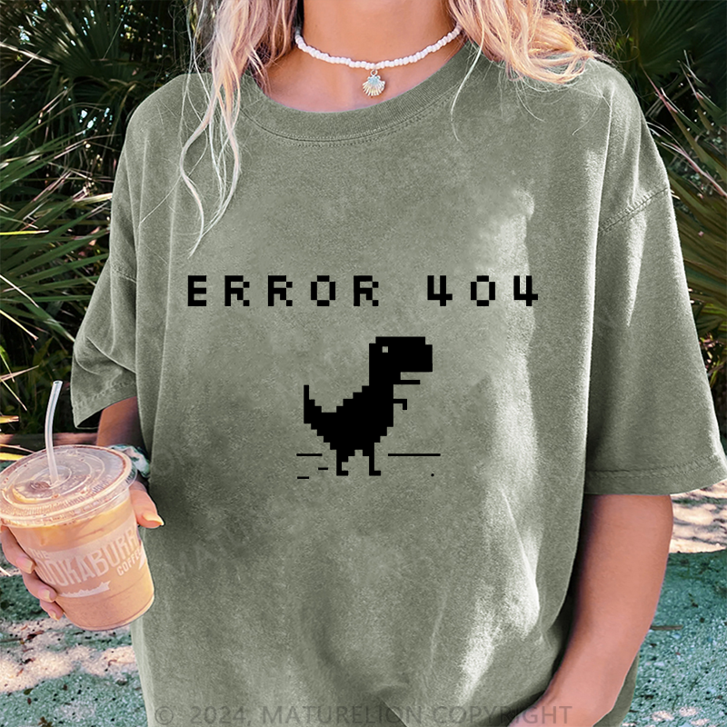 Maturelion Error 404 Damen Gewaschene Vintage T-Shirt