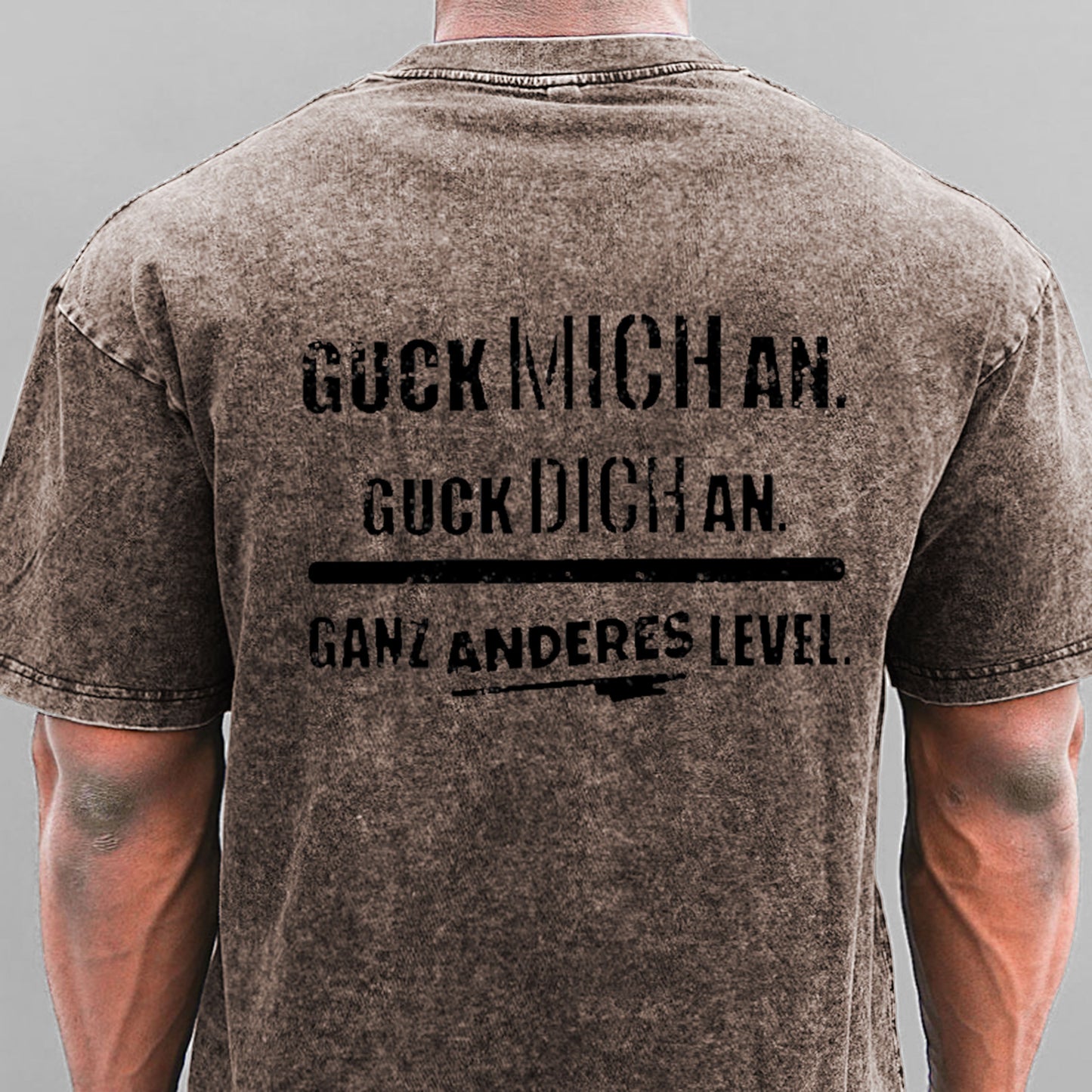 Guck Mich An Guck Dich An Ganz Anderes Level Gewaschene Vintage T-Shirt