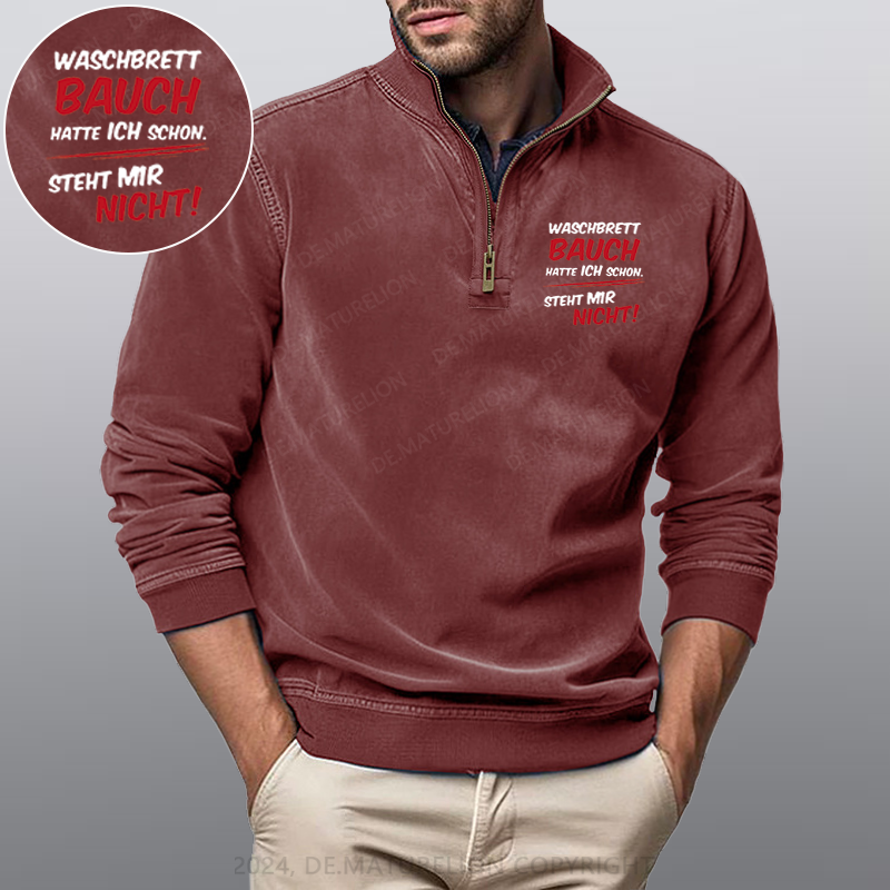 Maturelion Waschbrett Bauch Hatte Ich Schon Steht Mir Nicht Stehkragen Poloshirt