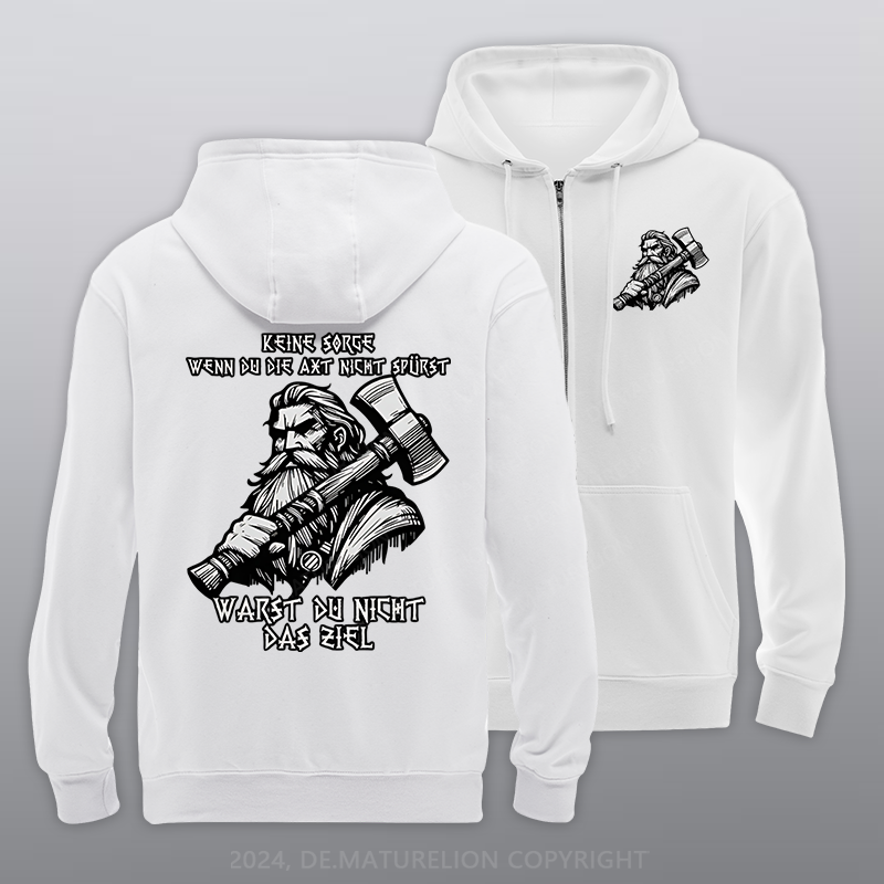 Maturelion Keine sorge Reißverschluss Hoodie