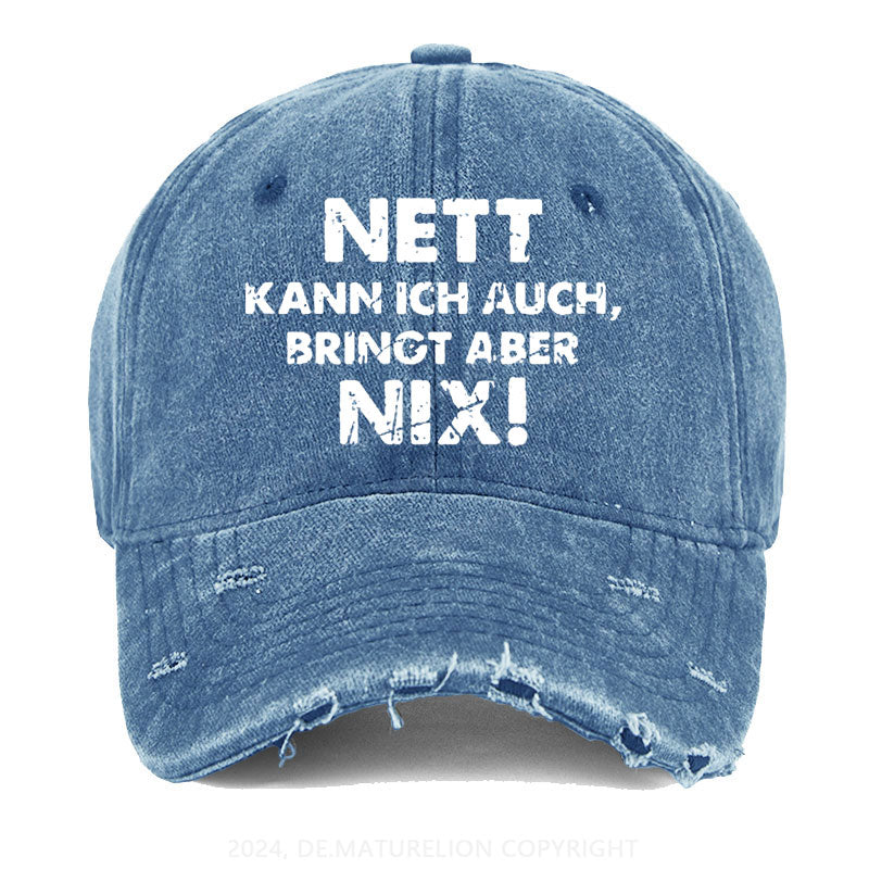 Nett Kann Ich Auch Bringt Aber Nix Gewaschene Vintage Cap