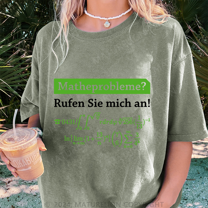 Maturelion Matheprobleme Damen Gewaschene Vintage T-Shirt