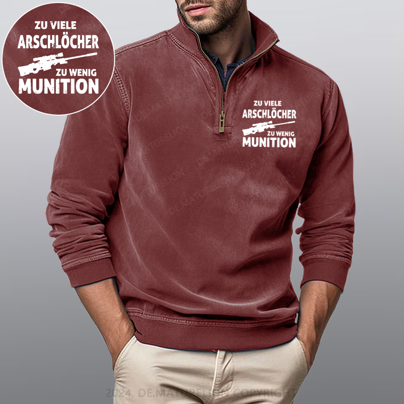 Maturelion Zu viele Arschlöcher zu Wenig Munition Stehkragen Poloshirt