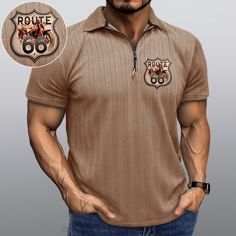 Maturelion Route 66 Kragen T-Shirt