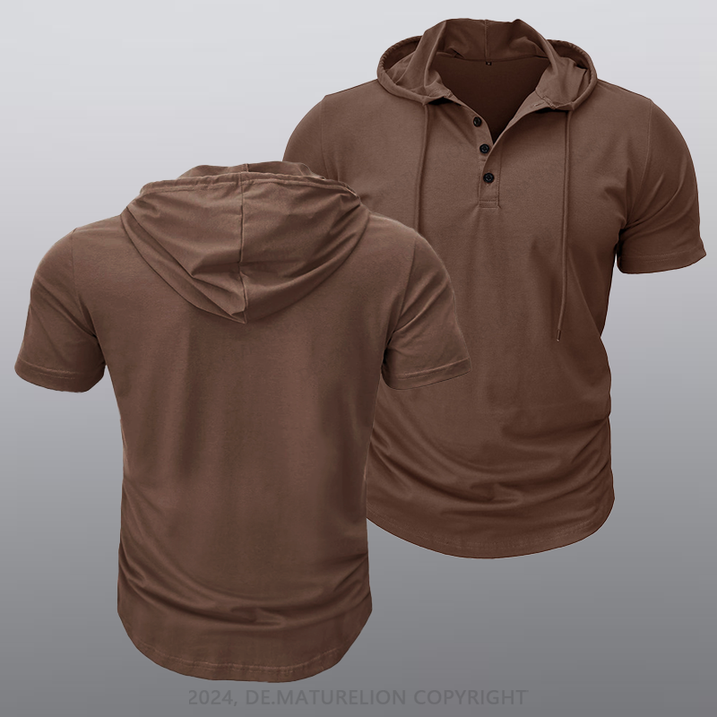 Maturelion Männer Kapuze T-Shirt