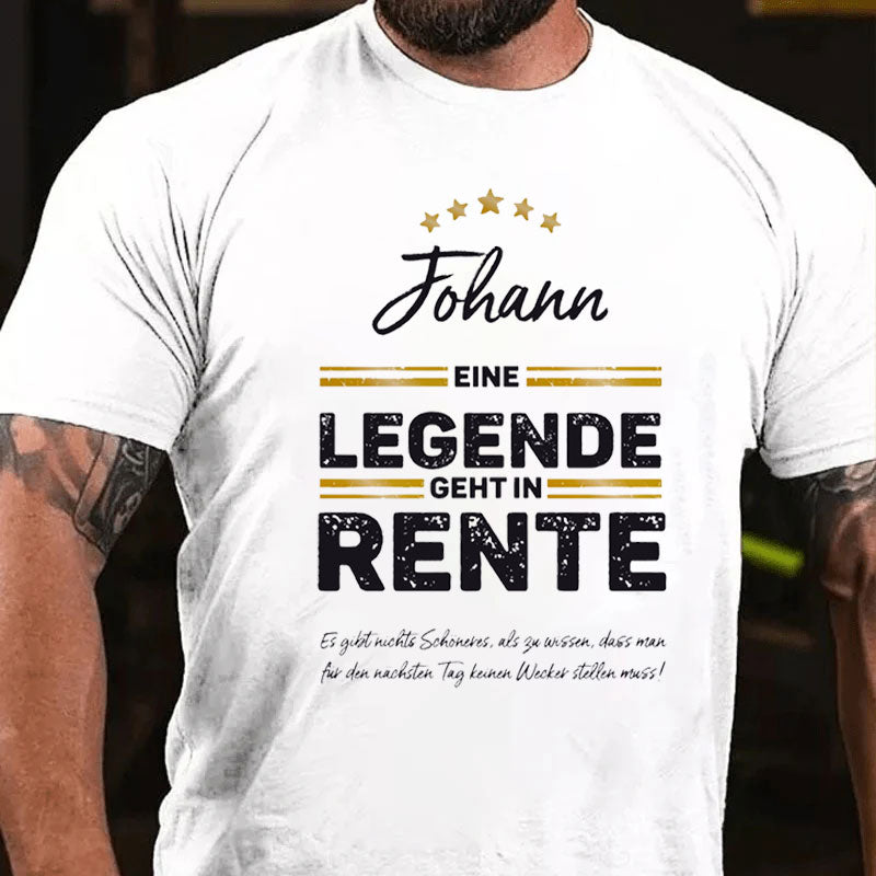 Personalisiert Name Eine Legende geht in Rente T-Shirt