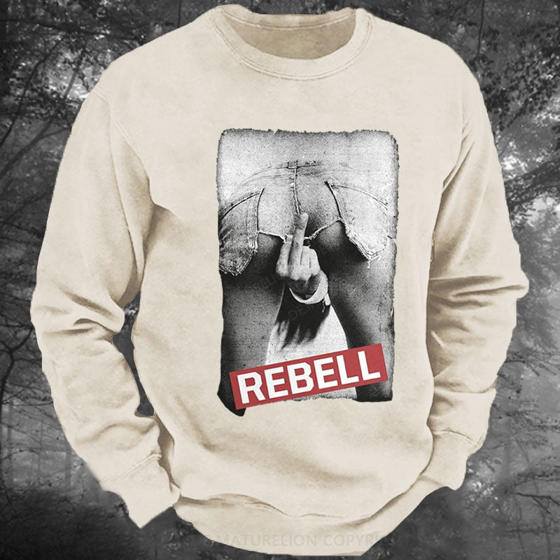 Ein Rebell Gewaschenes Sweatshirt