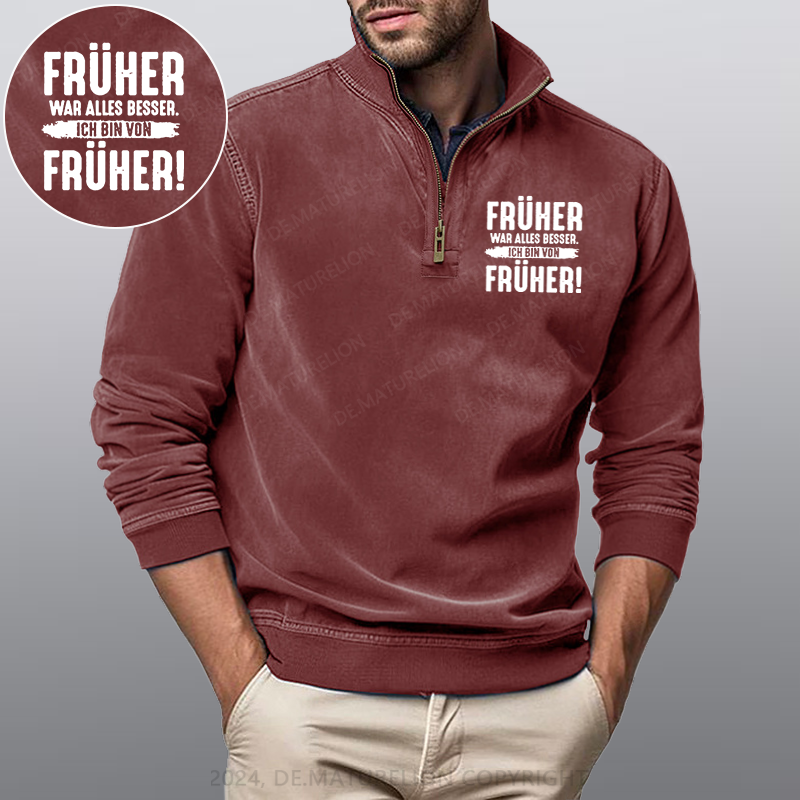 Maturelion Früher War Alles Besser Ich Bin Von Früher Stehkragen Poloshirt
