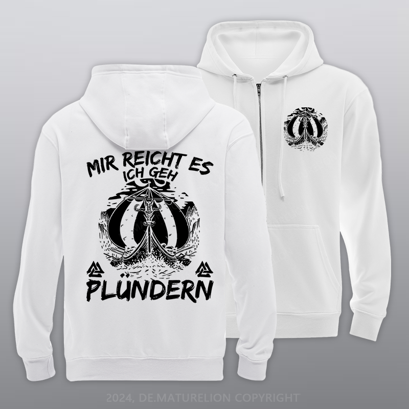 Maturelion Auf der suche nach meiner Axt Reißverschluss Hoodie