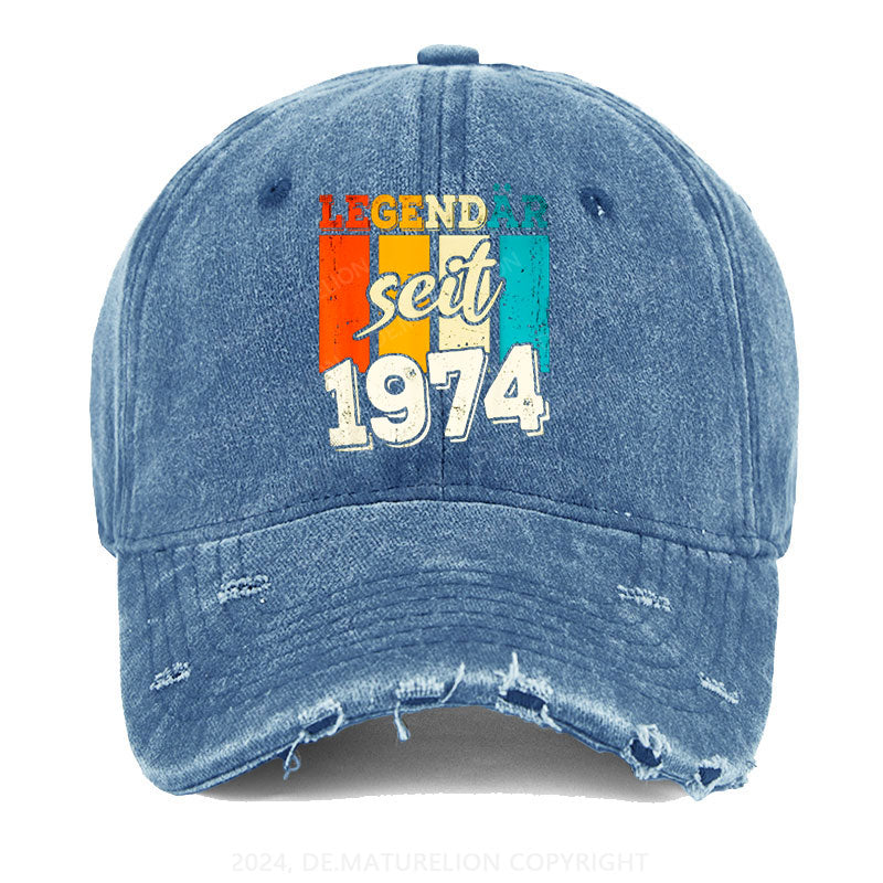 Personalisiert Jahr Legendär Seit... Gewaschene Vintage Cap