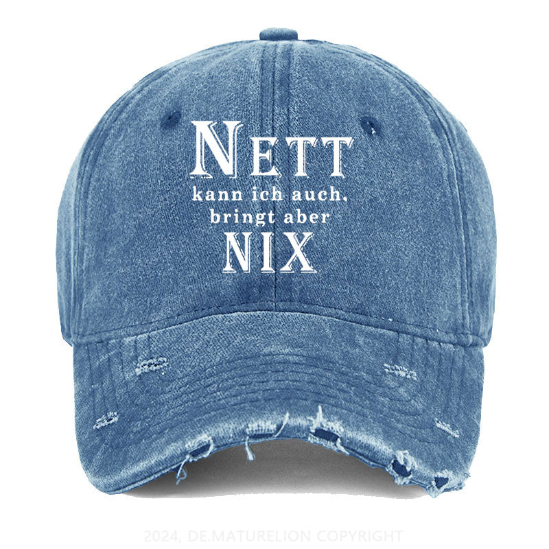 Nett Kann Ich Auch Bringt Aber Nix Gewaschene Vintage Cap