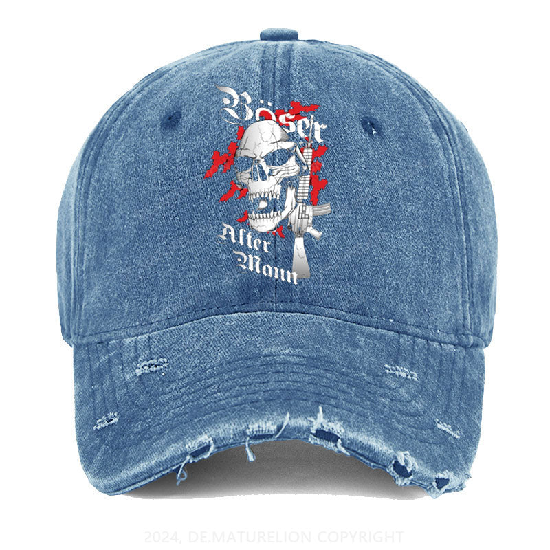 Böser Alter Mann Gewaschene Vintage Cap
