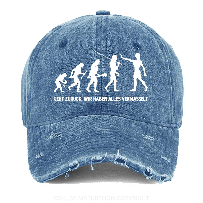 Geht zurück, wir haben alles vermasselt Gewaschene Vintage Cap