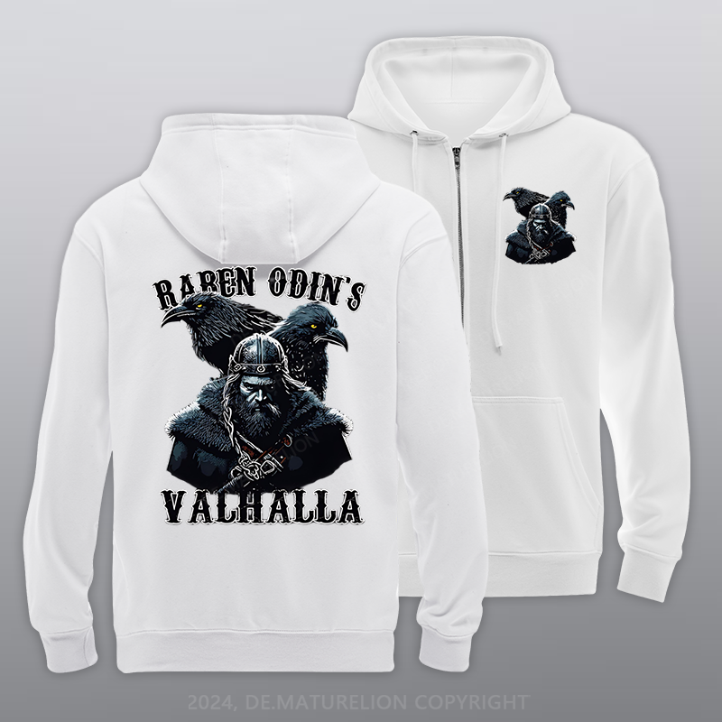 Maturelion Raben Odins Reißverschluss Hoodie