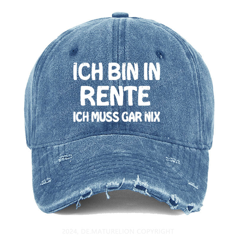 Ich Muss Gar Nichts Gewaschene Vintage Cap