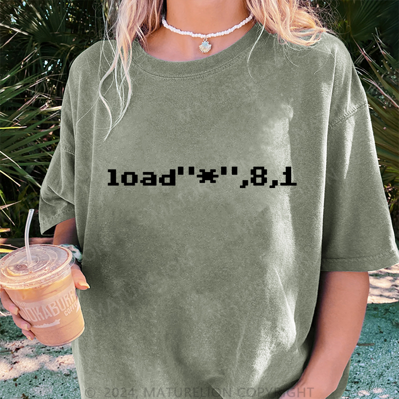 Maturelion Load Damen Gewaschene Vintage T-Shirt