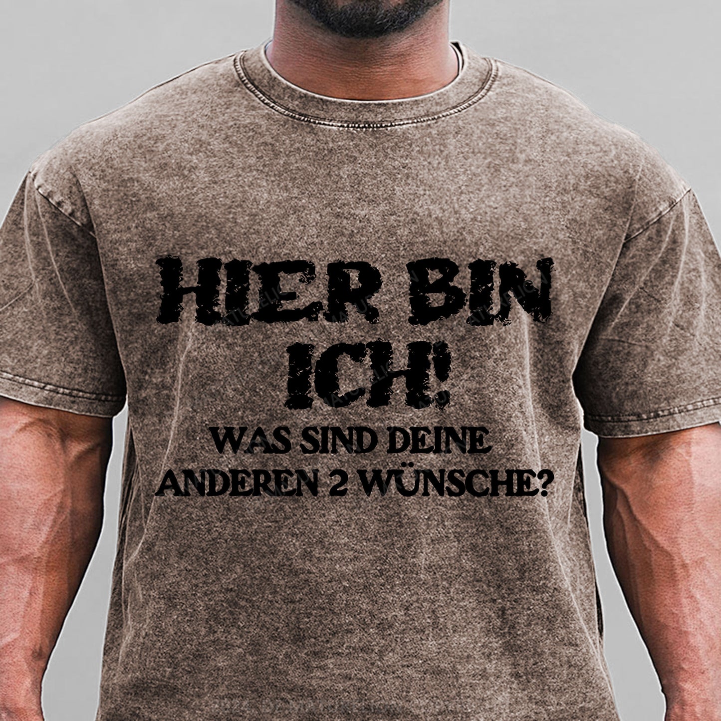 Hier bin ich! Was sind deine anderen 2 Wünsche Gewaschene Vintage T-Shirt